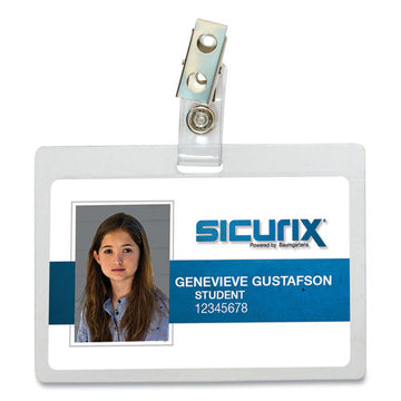 SICURIX® Self Laminating Badge Holder, Horizontal, 3.5 X 2.25, Clear, 25-pack freeshipping - TVN Wholesale